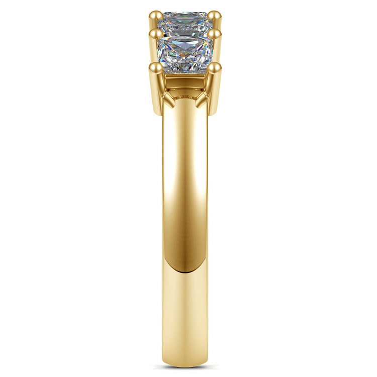 Princess Five Diamond Wedding Ring in Yellow Gold (1 ctw) | 05