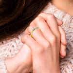 Princess Trellis Diamond Wedding Ring in Yellow Gold (1/2 ctw) | Thumbnail 07