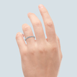 Reverse Trellis Diamond Wedding Ring in Platinum | Thumbnail 06