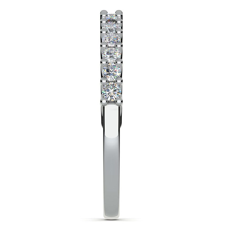 Reverse Trellis Diamond Wedding Ring in Platinum | 05
