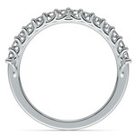 Reverse Trellis Diamond Wedding Ring in White Gold | Thumbnail 03