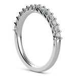 Reverse Trellis Diamond Wedding Ring in White Gold | Thumbnail 04