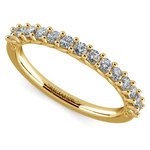 Reverse Trellis Diamond Wedding Ring in Yellow Gold | Thumbnail 01