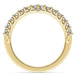 Reverse Trellis Diamond Wedding Ring in Yellow Gold | Thumbnail 03