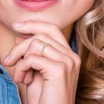 Reverse Trellis Diamond Wedding Ring in Yellow Gold | Thumbnail 07