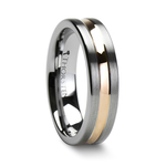Tungsten And Rose Gold Wedding Ring For Men (6mm) | Thumbnail 02