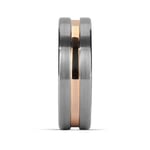 Tungsten And Rose Gold Wedding Ring For Men (6mm) | Thumbnail 03