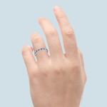 Diamond & Sapphire Eternity Ring in Platinum | Thumbnail 04