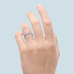 Diamond & Sapphire Eternity Ring in White Gold | Thumbnail 03