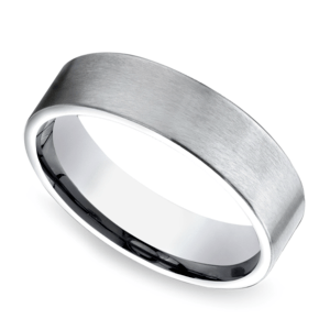 Satin Men's Wedding Ring in Platinum (6mm)