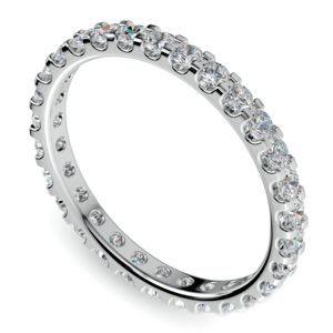 Scallop Diamond Eternity Ring in Platinum (1 ctw)