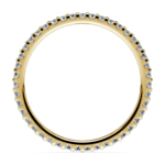 Classic Yellow Gold Eternity Scalloped Diamond Ring | Thumbnail 03