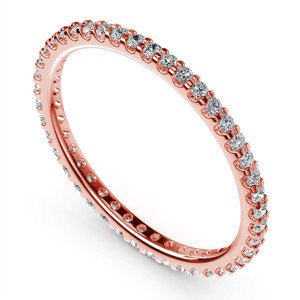Scallop Diamond Eternity Ring in Rose Gold