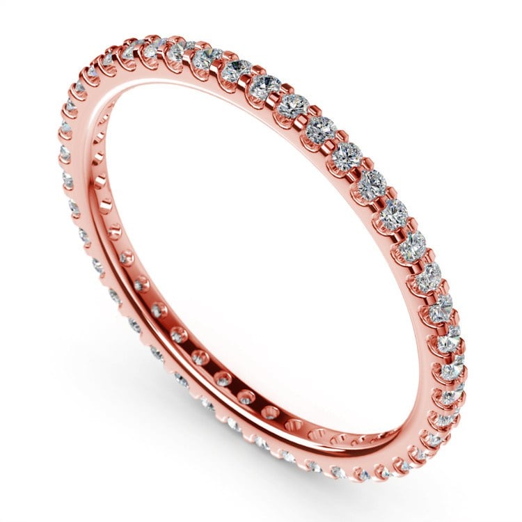 Scallop Diamond Eternity Ring in Rose Gold | 01
