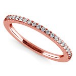 Scallop Diamond Wedding Ring in Rose Gold (1/4 ctw) | Thumbnail 01