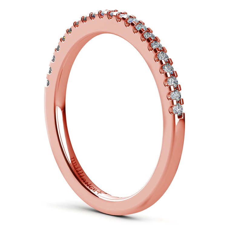 Scallop Diamond Wedding Ring in Rose Gold (1/4 ctw) | 04