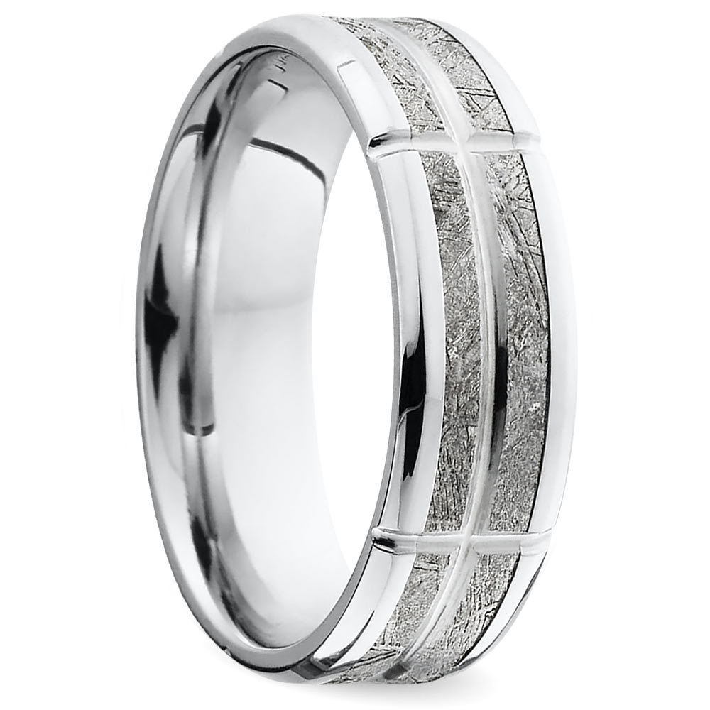 Constellation - Mens Cobalt Chrome And Gibeon Meteorite Wedding Ring (7mm)