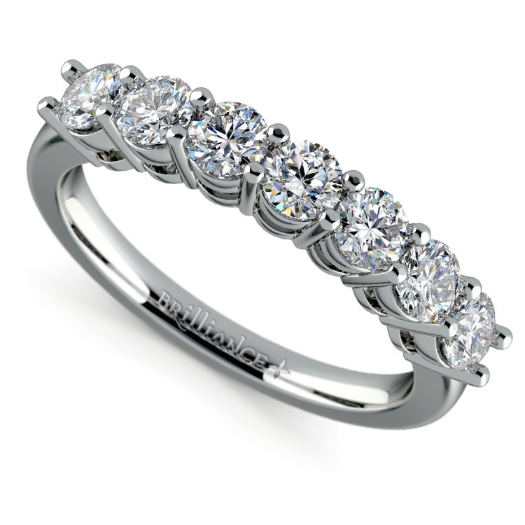 Seven Diamond Wedding Ring in Platinum (1 ctw) | 01