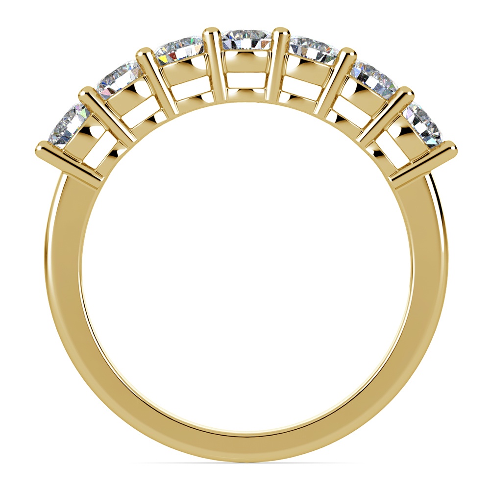 Yellow Gold One Ctw Seven Stone Diamond Ring | 03