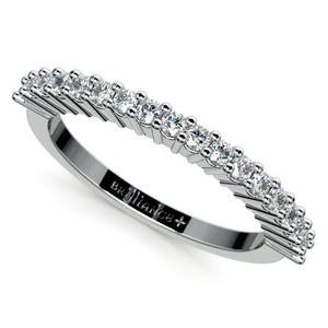 Closed Gallery Diamond Wedding Ring in White Gold