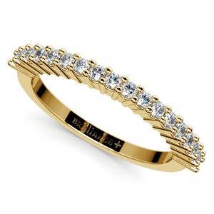 Closed Gallery Diamond Wedding Ring in Yellow Gold