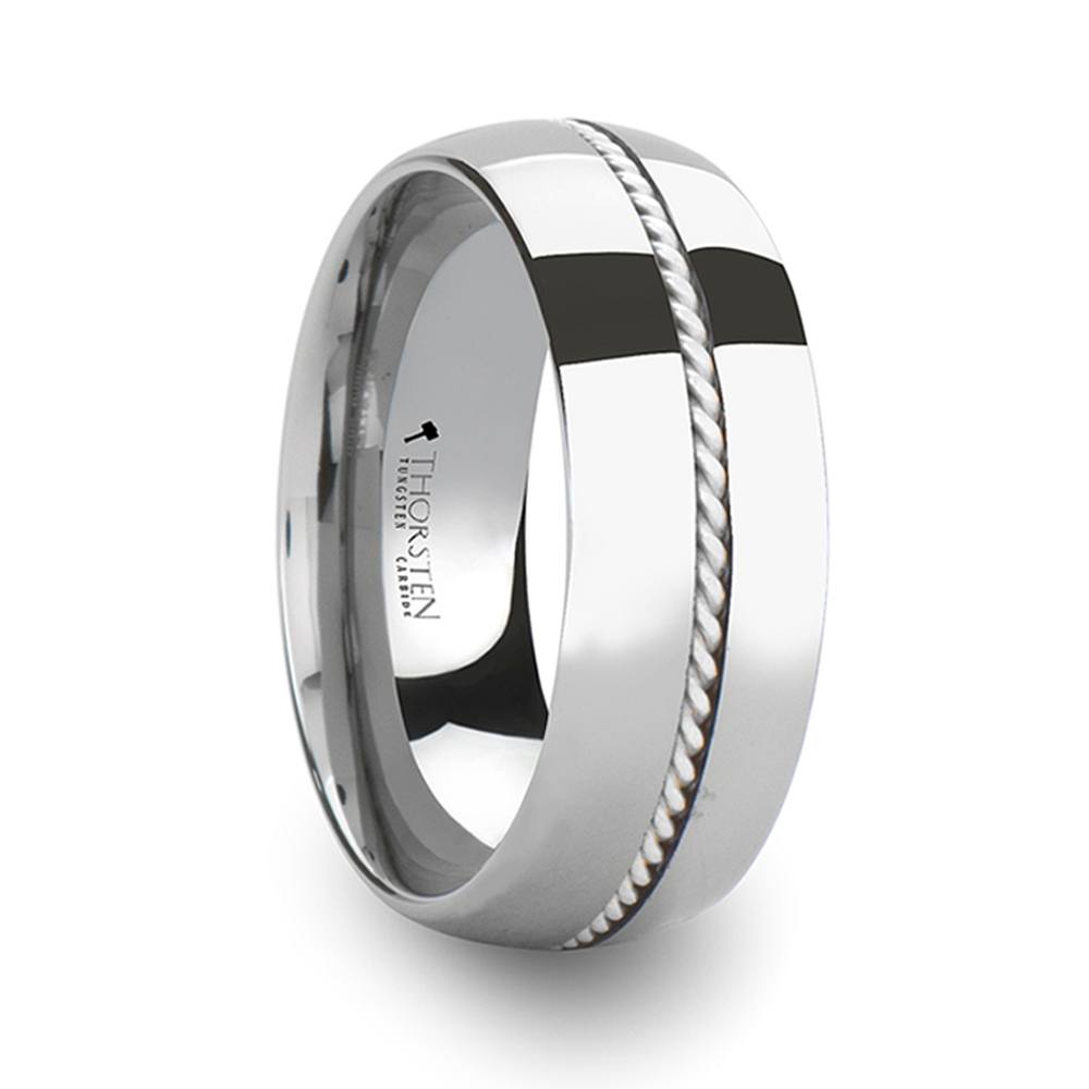 Twisted - Mens Tungsten Wedding Band With Cable | 02