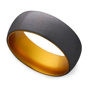 Sol - Orange Anodized Mens Ring In Zirconium