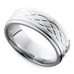 Step Edge Celtic Men's Wedding Ring in Cobalt (7mm) | Thumbnail 01
