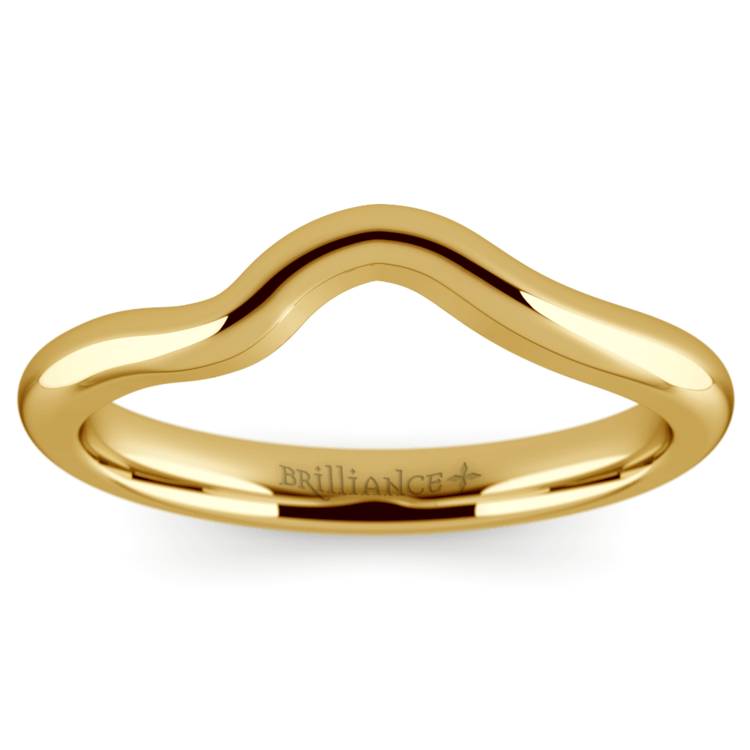 Swirl Wedding Band In Yellow Gold (Matching Ring) | 02