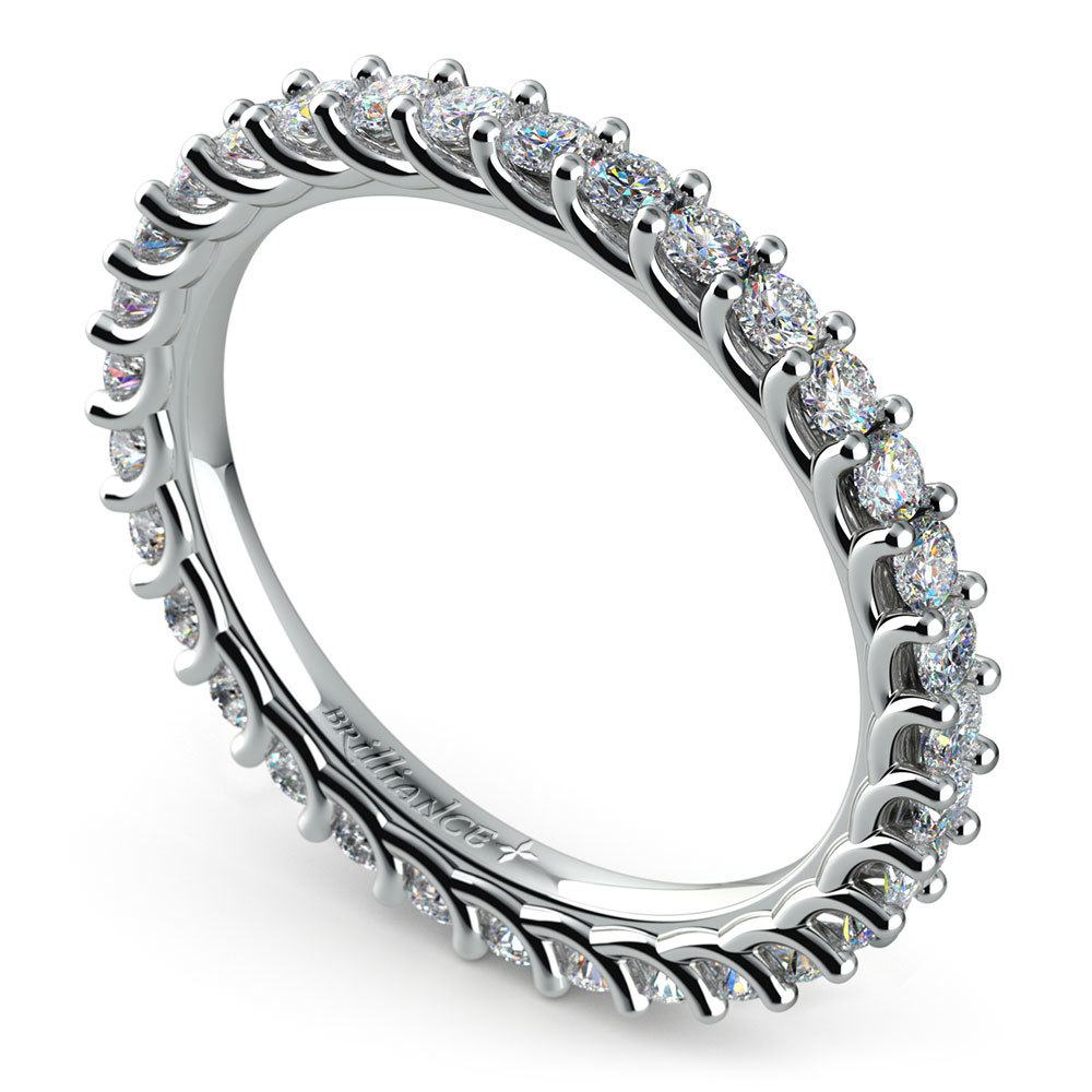 Trellis Diamond Eternity Ring in White Gold | 01