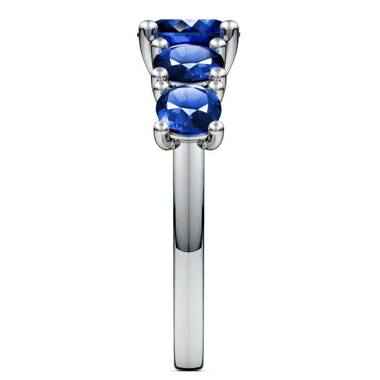 Trellis Five Sapphire Gemstone Ring in Platinum | 04