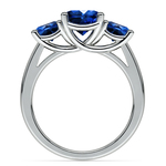 Trellis Three Sapphire Gemstone Ring in White Gold | Thumbnail 03