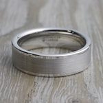 6mm Mens Wedding Band In Brushed Tungsten | Thumbnail 05