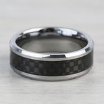 Tungsten Men's Wedding Ring with Black Carbon Fiber Inlay (8mm) | Thumbnail 03