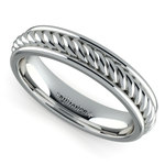 Twisted Rope Comfort Fit Wedding Ring in Palladium | Thumbnail 01