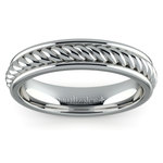 Twisted Rope Comfort Fit Wedding Ring in Palladium | Thumbnail 02