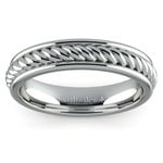 Twisted Rope Comfort Fit Wedding Ring in White Gold | Thumbnail 02