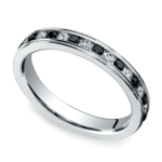 White & Black Diamond Eternity Ring in Platinum | Thumbnail 01