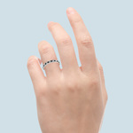 White & Black Diamond Eternity Ring in Platinum | Thumbnail 03