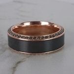 Helios - Beveled 18K Rose Gold Black Diamond Elysium Ring | Thumbnail 04