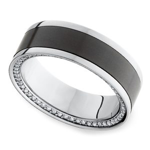 Zeus - Reverse Bevel Platinum Diamond Elysium Ring