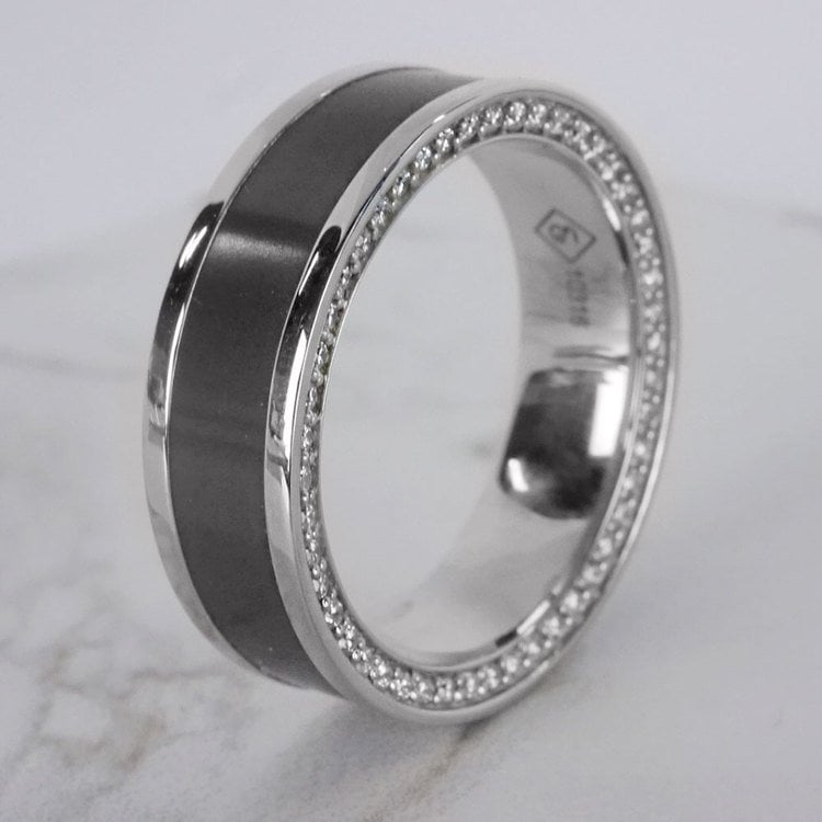 Zeus - Reverse Bevel Platinum Diamond Elysium Ring | 05