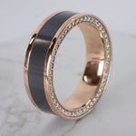 Zeus - Reverse Bevel 18K Rose Gold Diamond Elysium Ring | Thumbnail 06