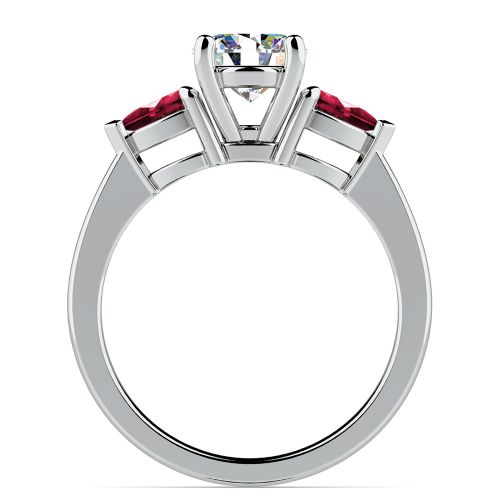 Palladium gemstone engagement rings