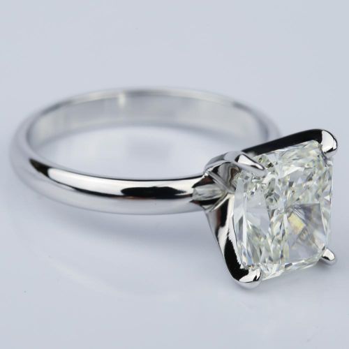 3.53 Carat Radiant Diamond with Classic Solitaire Engagement Ring
