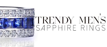 Trendy Men's Sapphire Rings