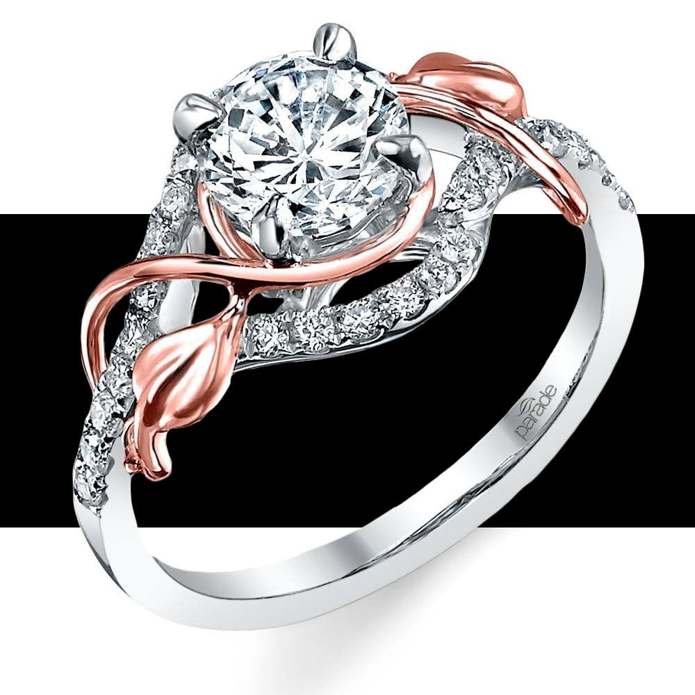 vintage wrapping vine diamond engagement ring white rose gold